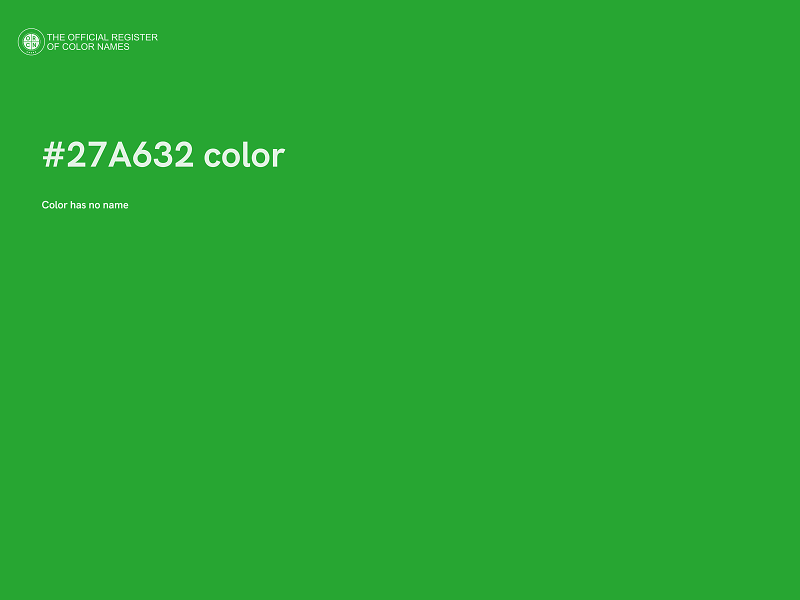 #27A632 color image