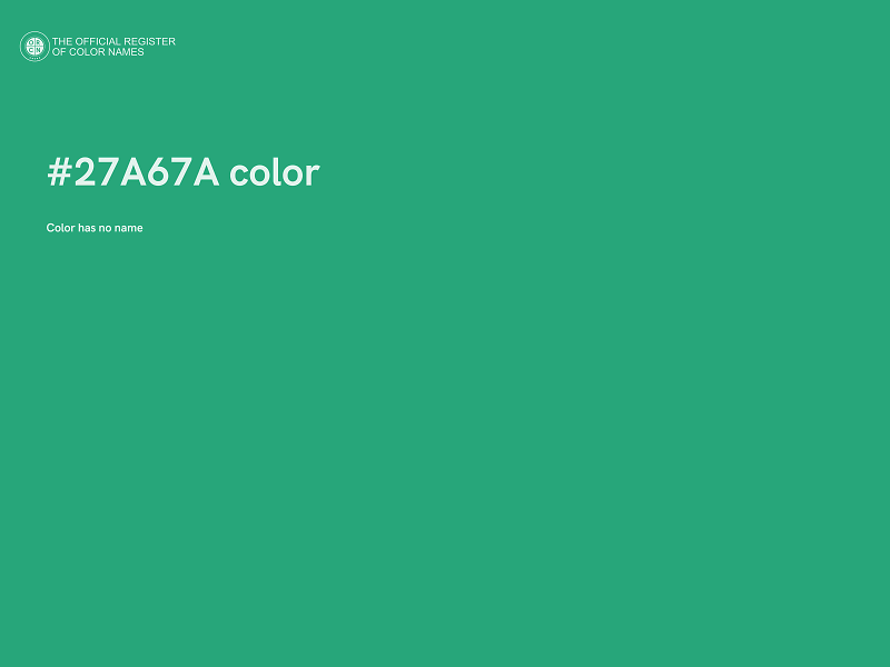 #27A67A color image