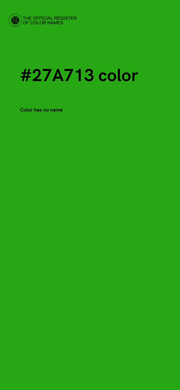 #27A713 color image
