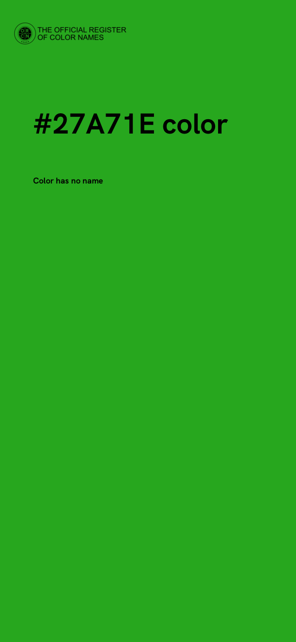 #27A71E color image