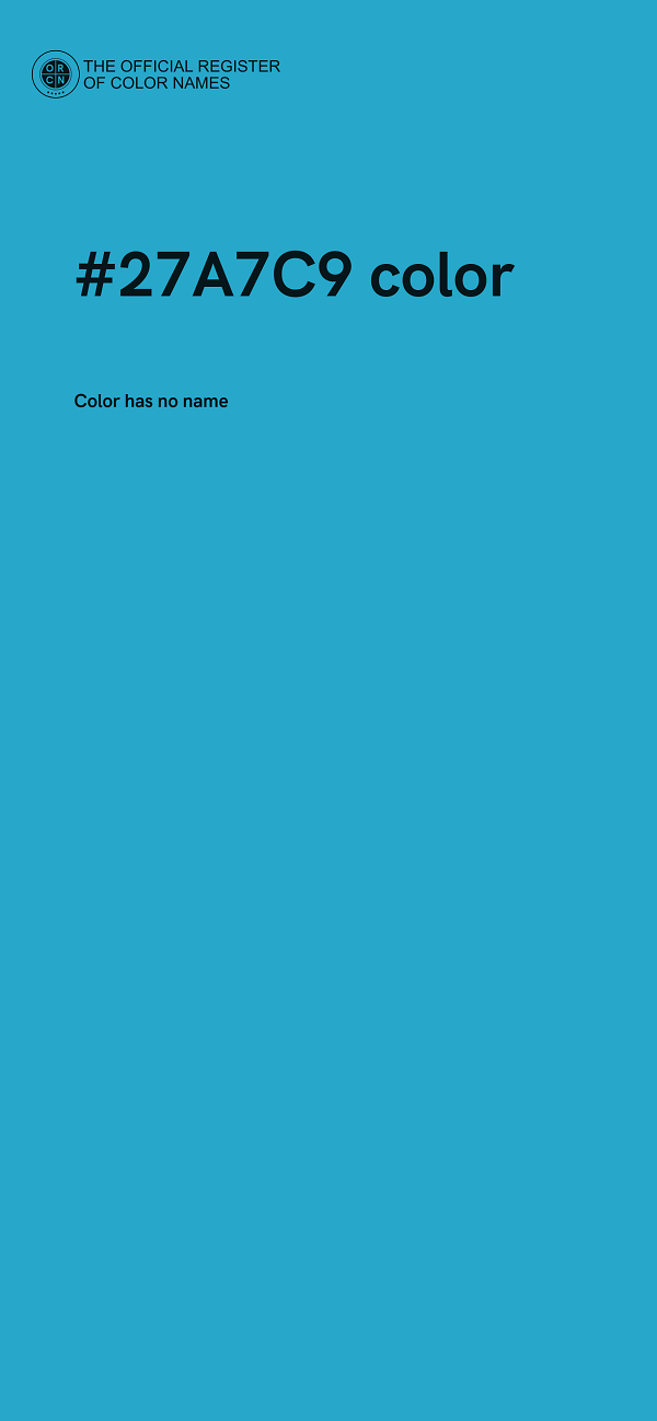 #27A7C9 color image
