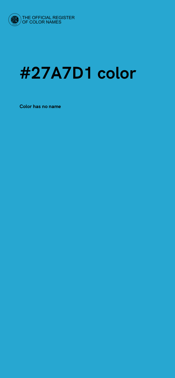#27A7D1 color image
