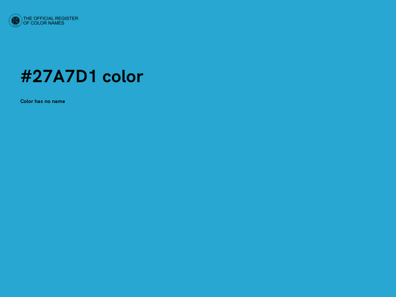 #27A7D1 color image