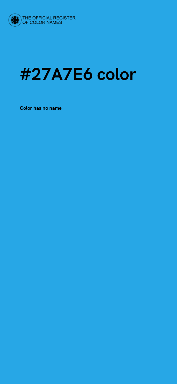 #27A7E6 color image