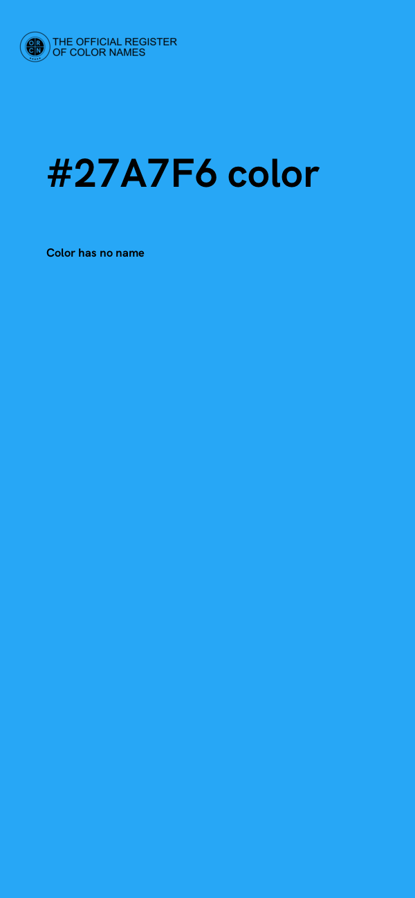#27A7F6 color image