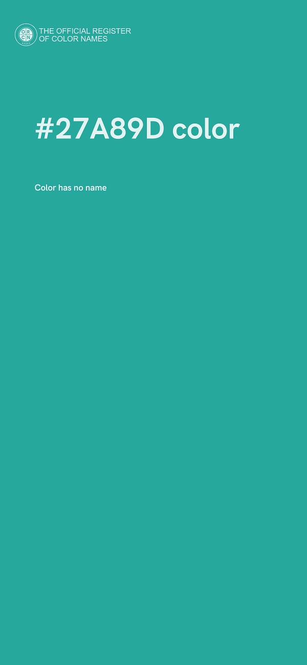 #27A89D color image