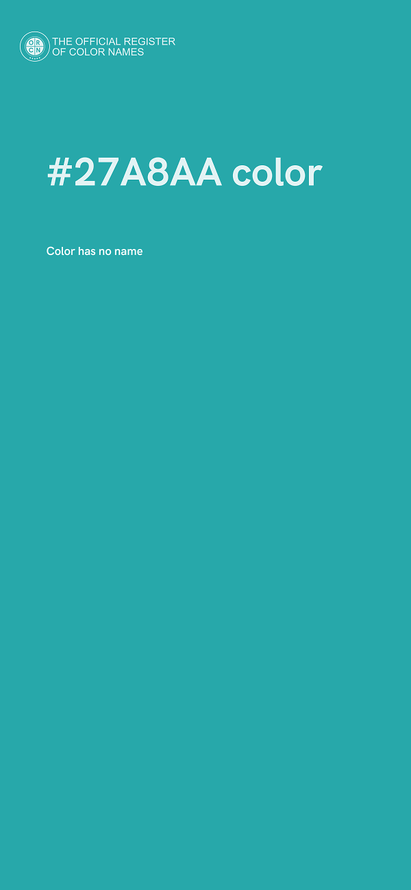 #27A8AA color image