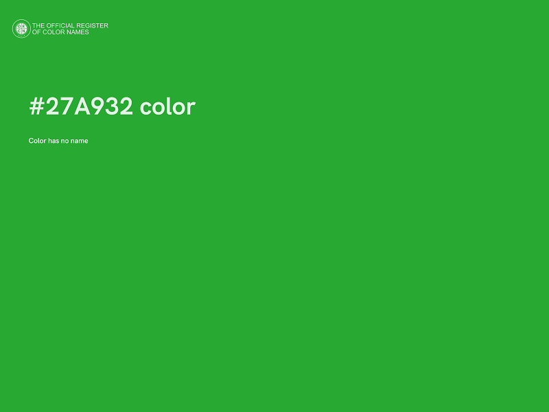 #27A932 color image