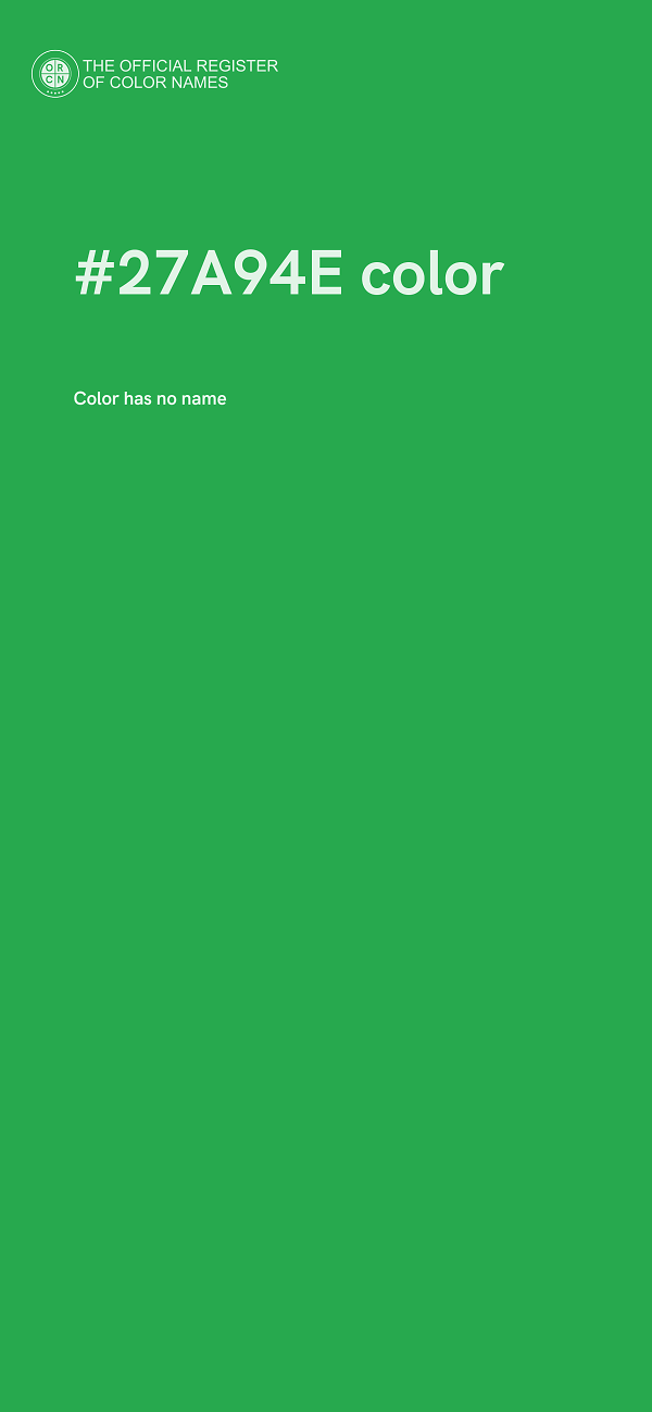 #27A94E color image