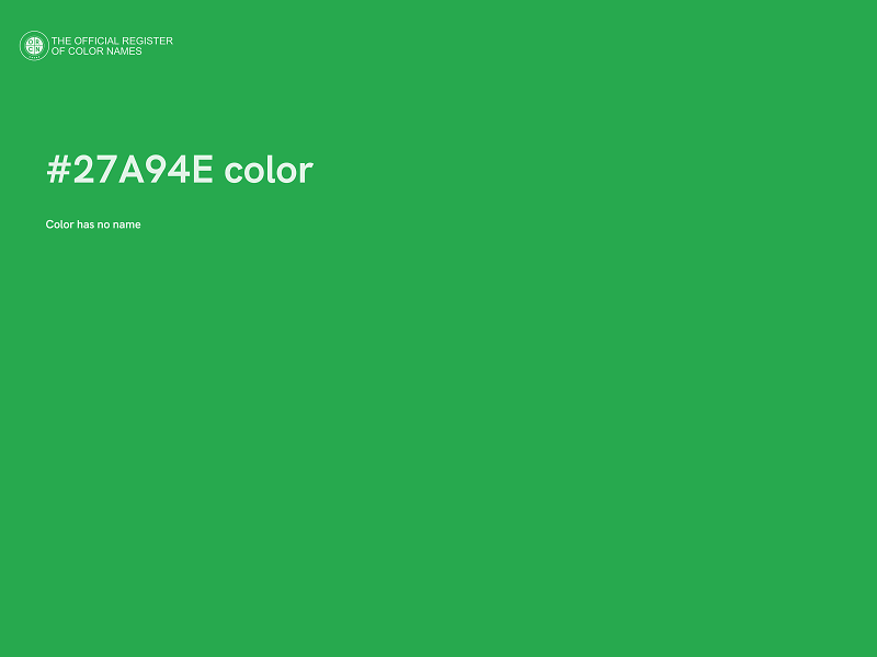 #27A94E color image