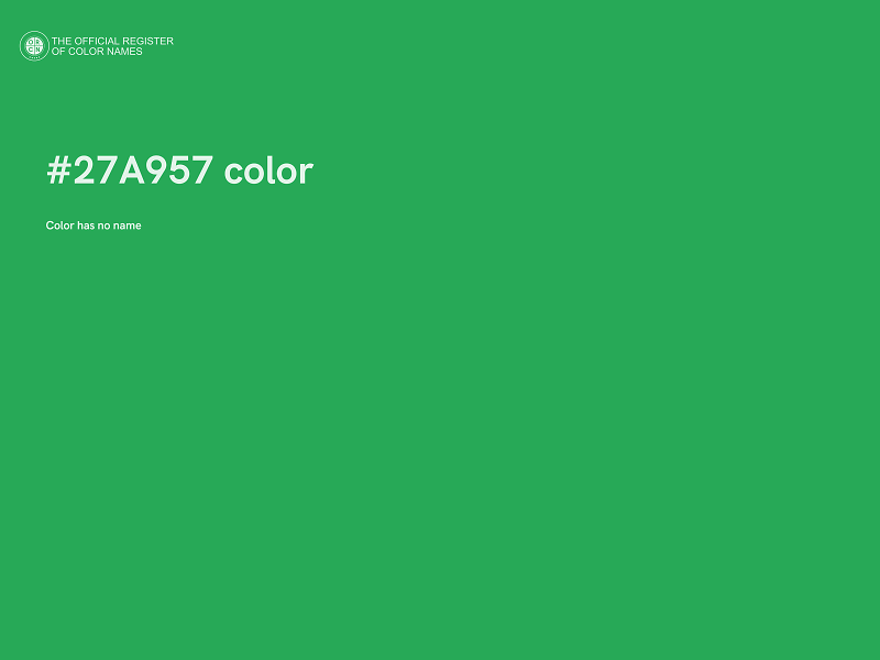 #27A957 color image