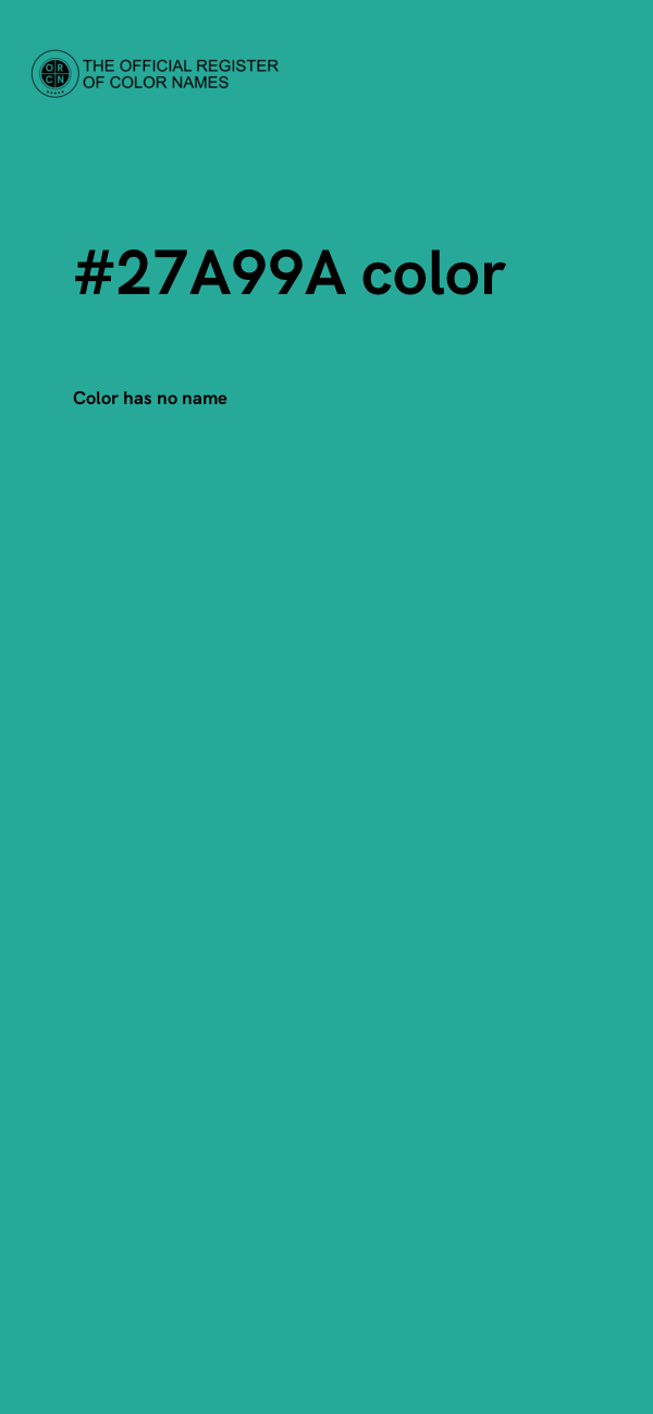 #27A99A color image