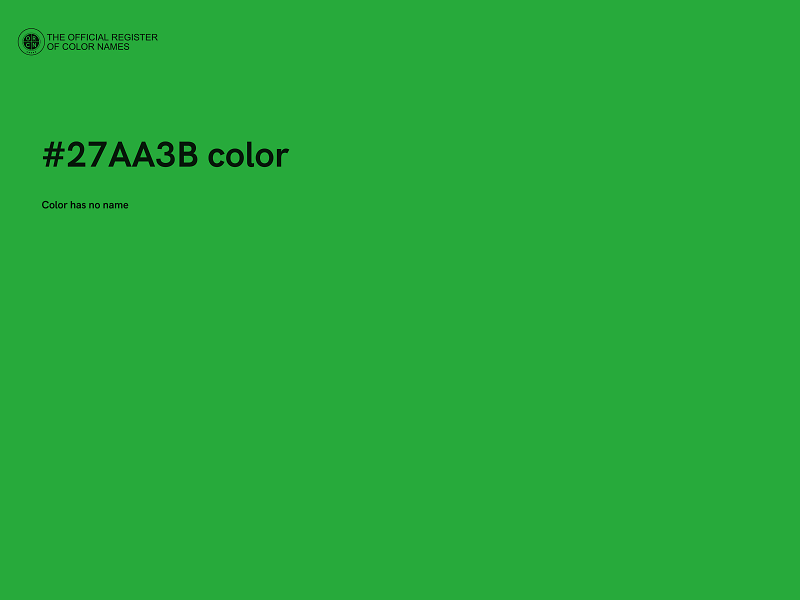 #27AA3B color image