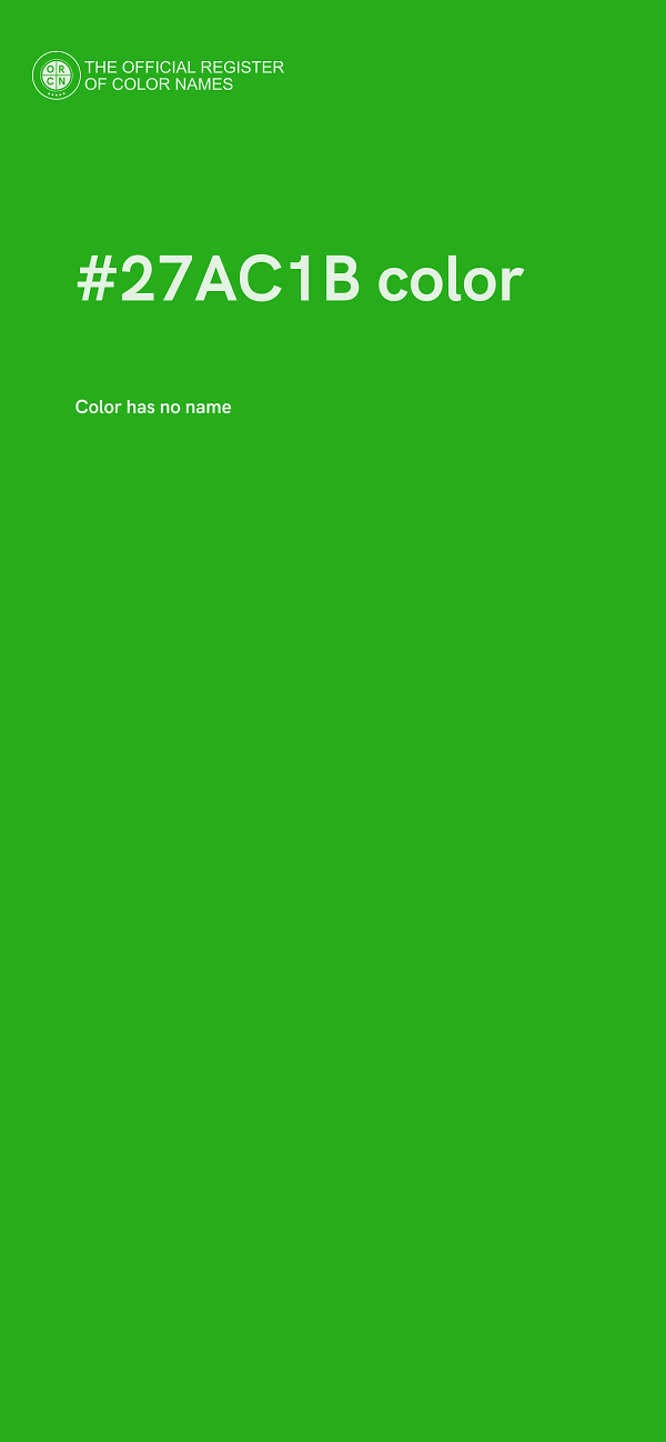 #27AC1B color image