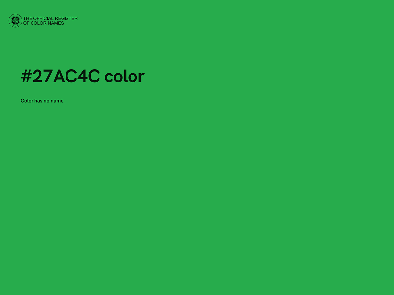 #27AC4C color image