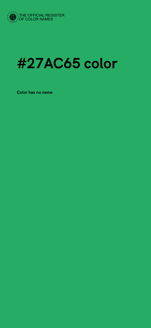 #27AC65 color image