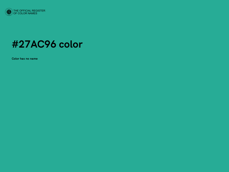 #27AC96 color image