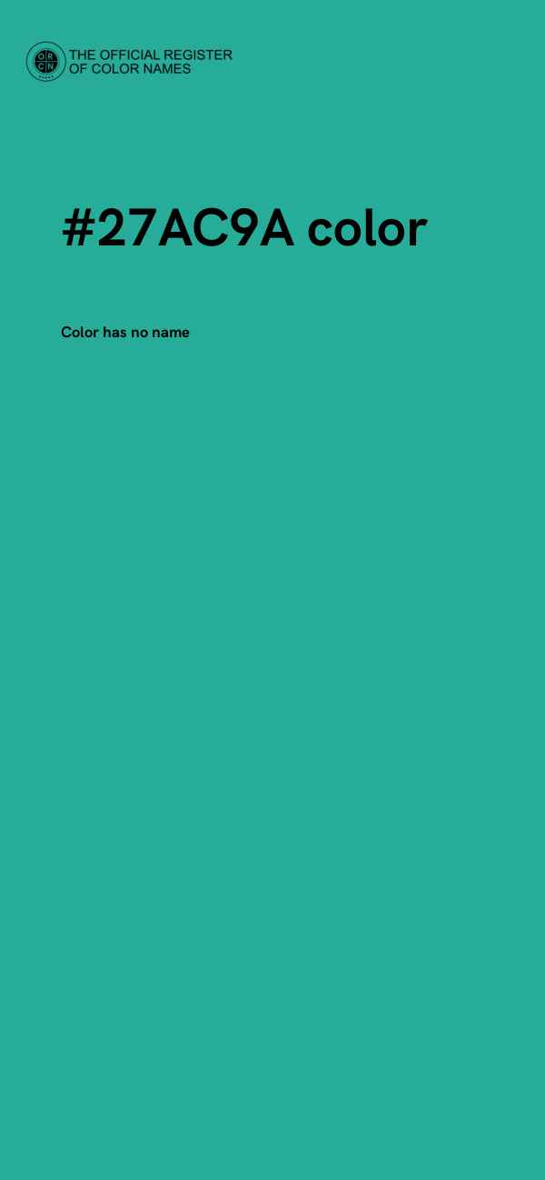 #27AC9A color image