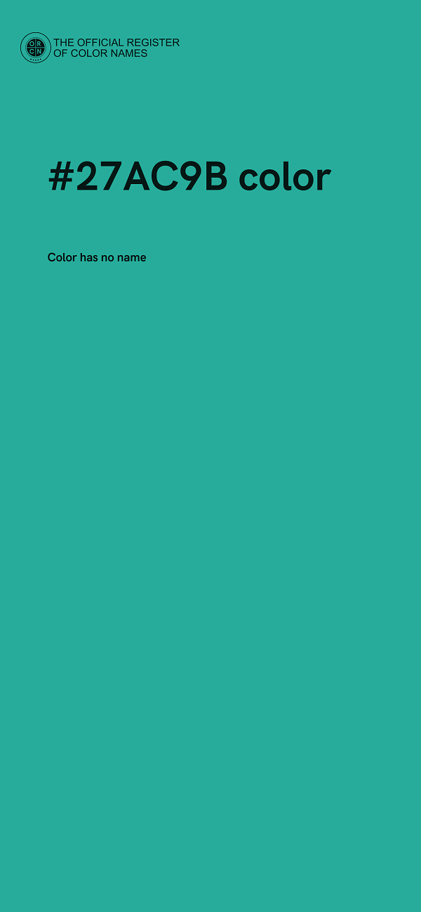 #27AC9B color image