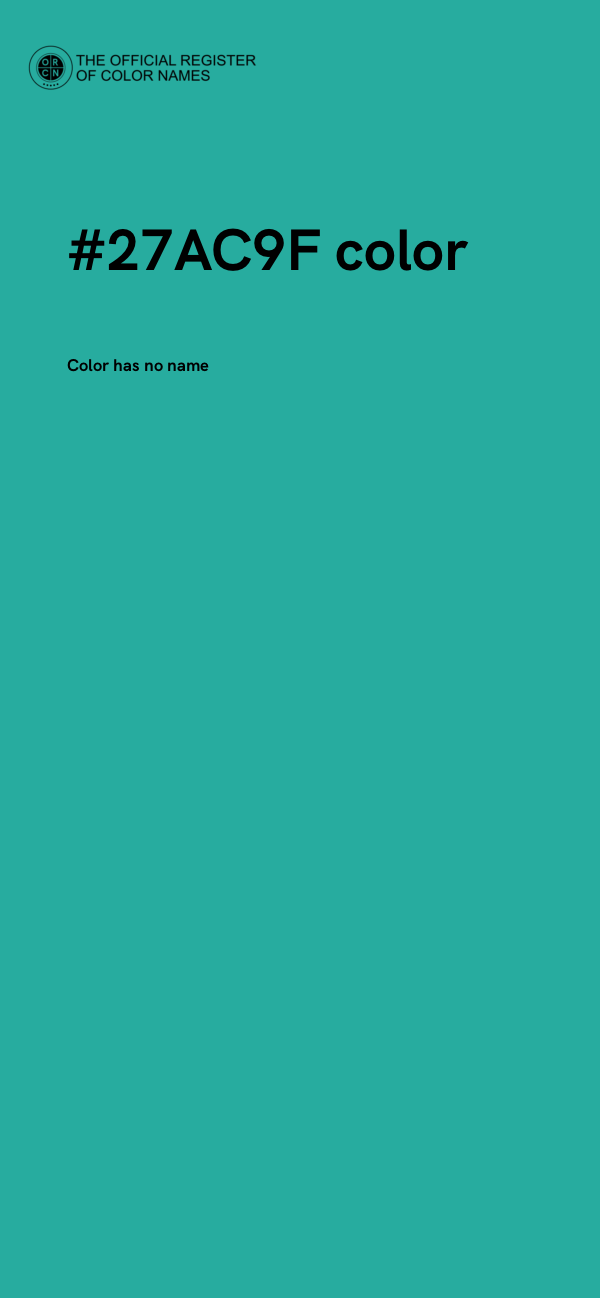 #27AC9F color image