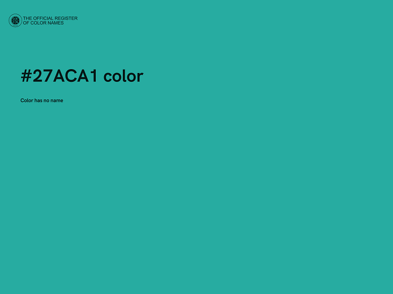 #27ACA1 color image