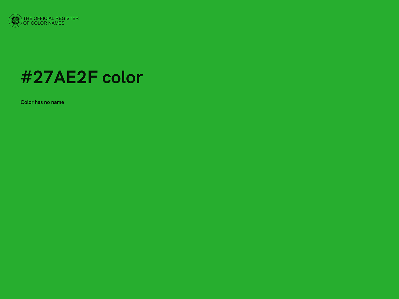 #27AE2F color image