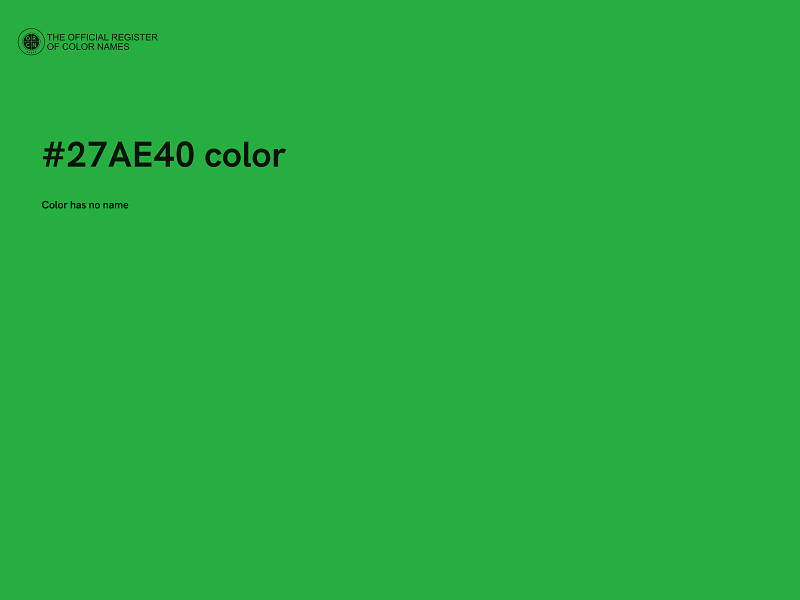 #27AE40 color image