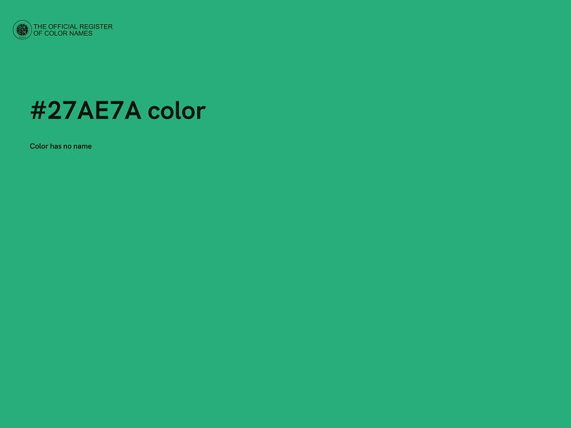 #27AE7A color image