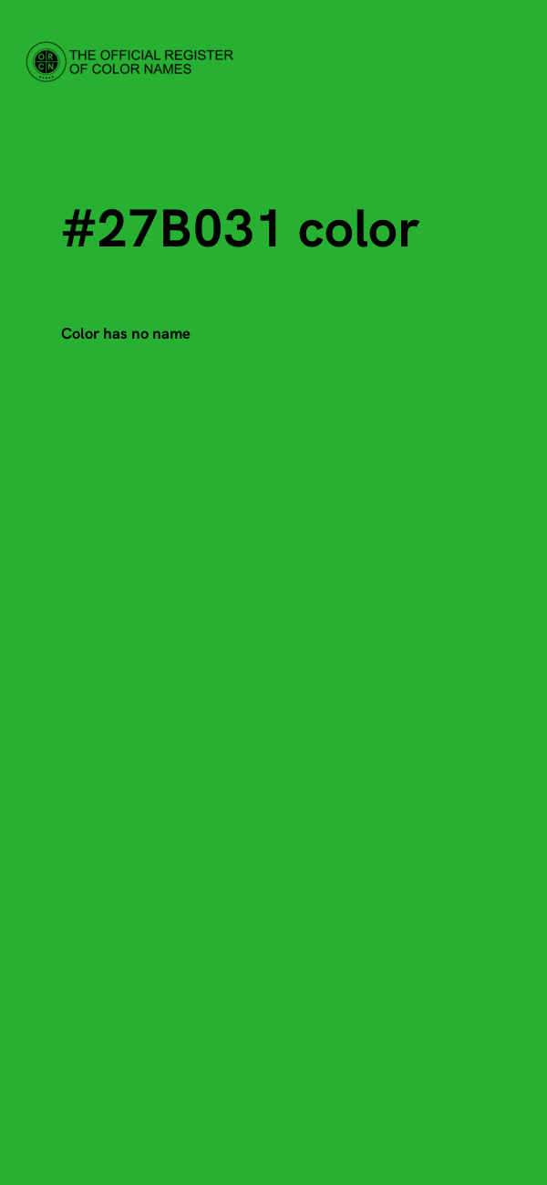 #27B031 color image