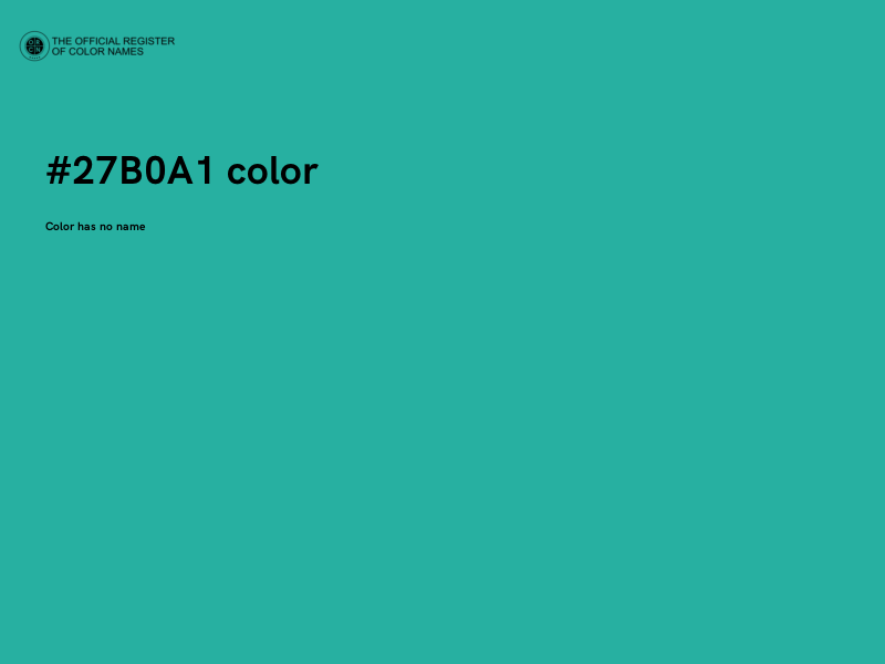 #27B0A1 color image