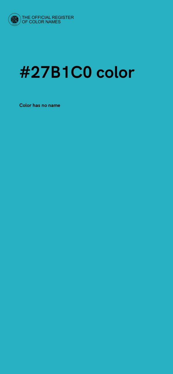 #27B1C0 color image