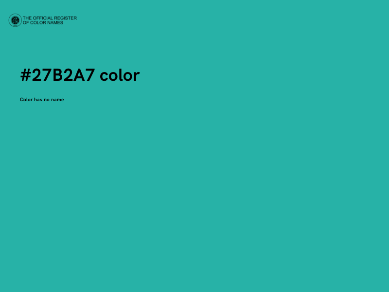 #27B2A7 color image