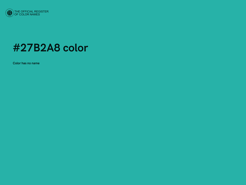 #27B2A8 color image