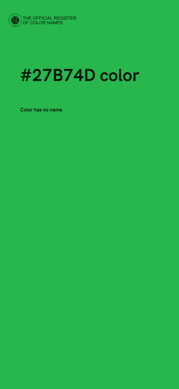 #27B74D color image