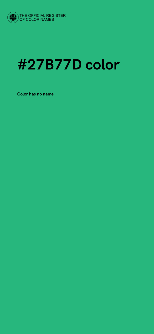 #27B77D color image