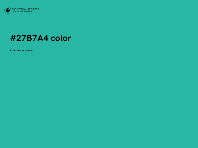 #27B7A4 color image