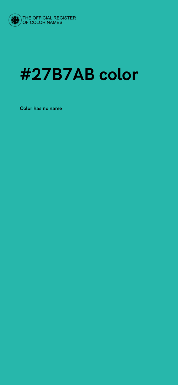 #27B7AB color image