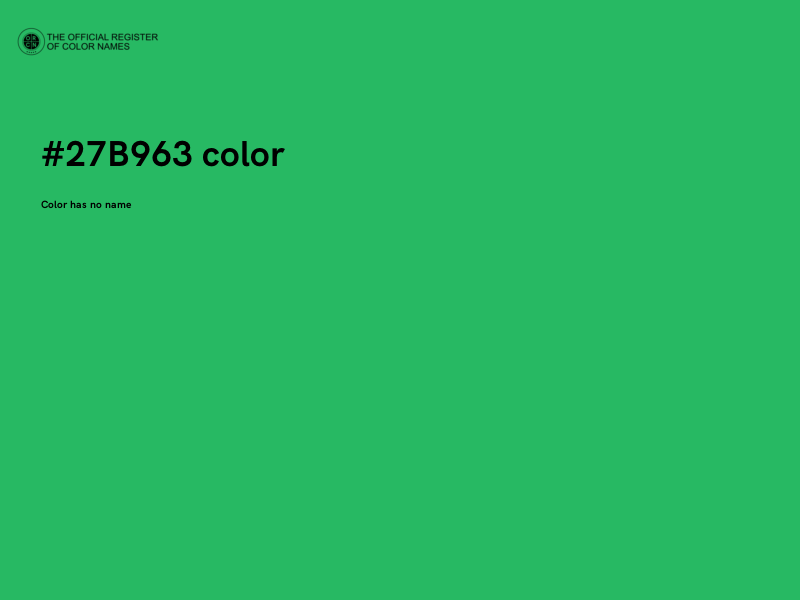 #27B963 color image