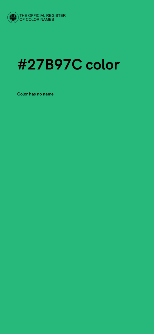 #27B97C color image