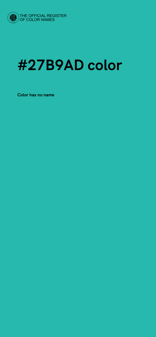 #27B9AD color image