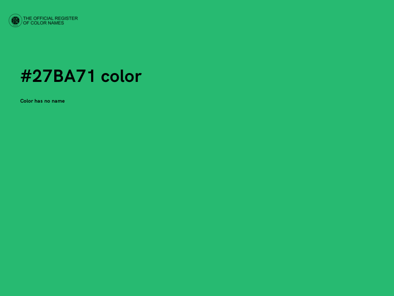#27BA71 color image