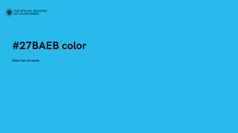 #27BAEB color image