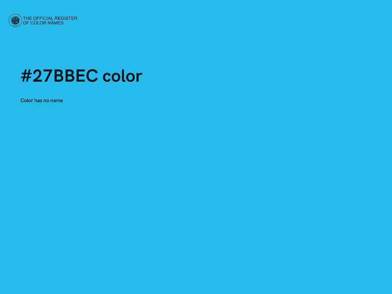 #27BBEC color image