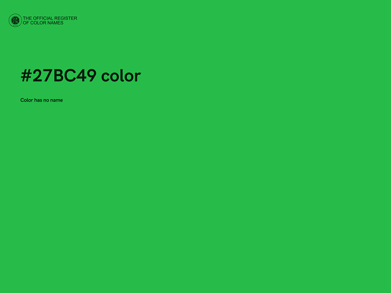 #27BC49 color image