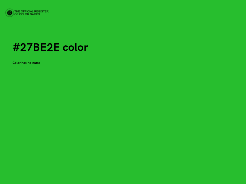 #27BE2E color image