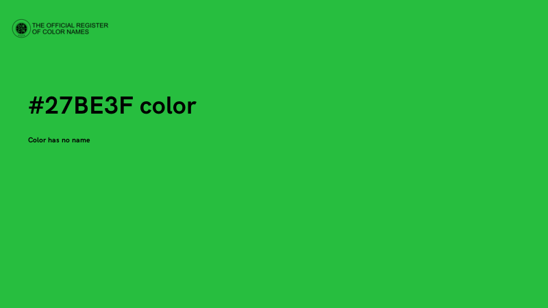 #27BE3F color image