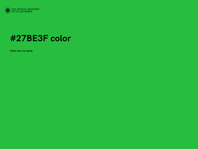 #27BE3F color image