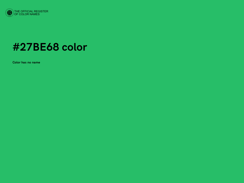 #27BE68 color image