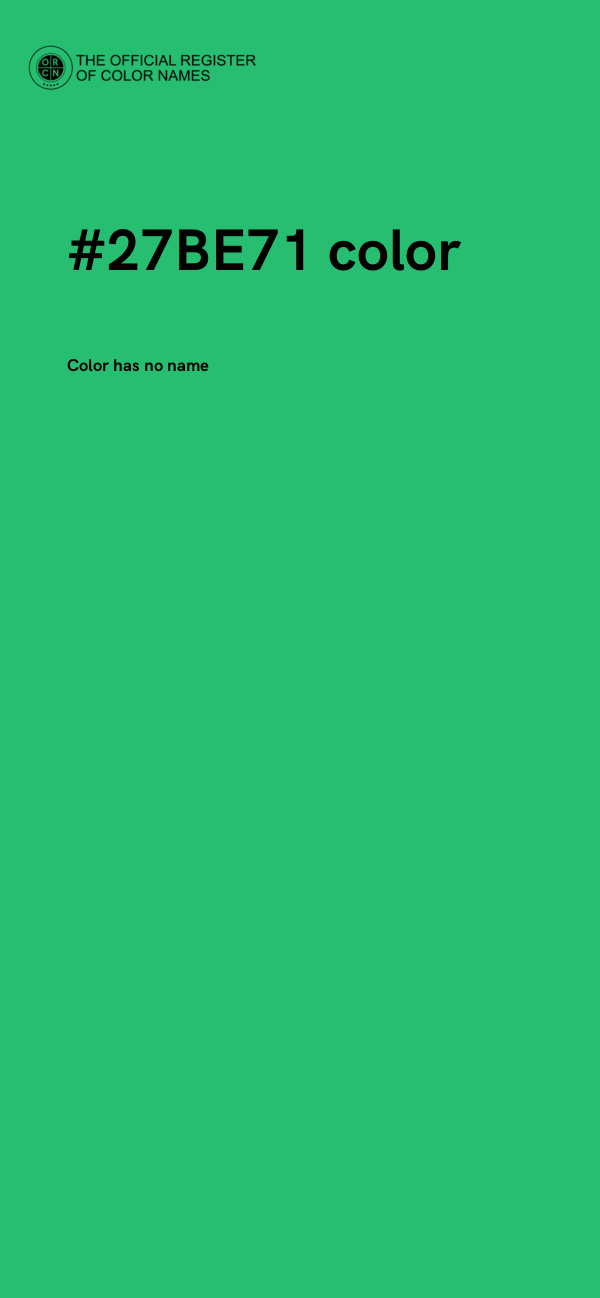 #27BE71 color image