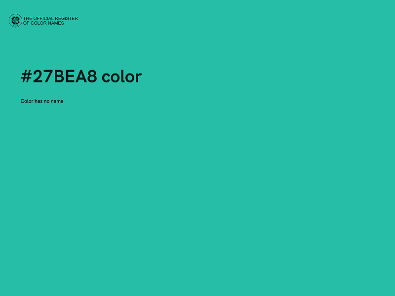 #27BEA8 color image